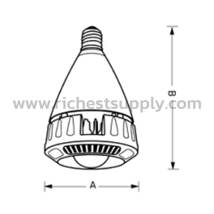 Dimensions หลอดไฟ LED Highwatt Highbay 90W