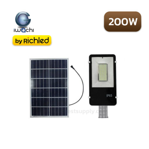 โคมไฟถนนโซล่าเซลล์ พร้อมแผง 200w