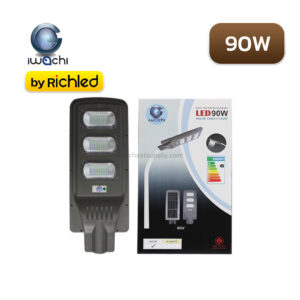 โคมไฟถนนโซล่าเซลล์ 90W IWACHI พร้อมกล่อง