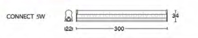 Dimensions โคมไฟติดเพดาน LED 5W BEC Connect