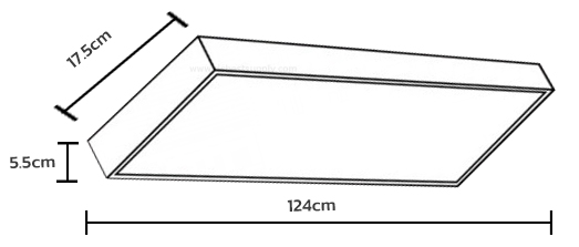 Dimensions โคมไฟแขวนสลิง 3x18 Linear Iwachi