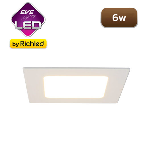 โคมไฟฝังฝ้า LED 6w EVE Square Slim