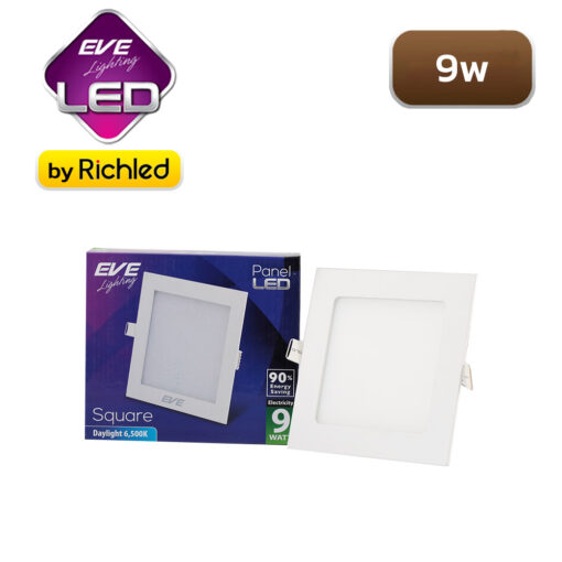 โคมไฟฝังฝ้า LED 9w EVE Square Slim