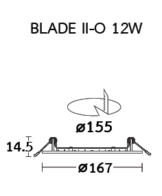 ไฟดาวน์ไลท์ LED 12W BEC Blade II