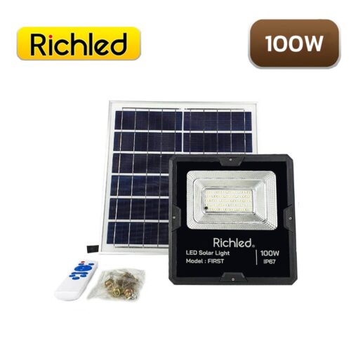 สปอร์ตไลท์โซล่าเซลล์ LED 100W RICHLED First