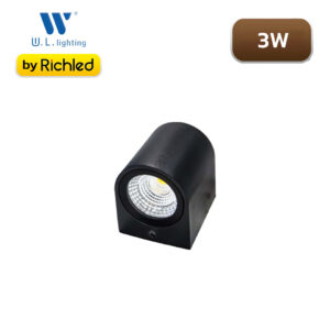 โคมไฟติดผนังภายนอก LED 3W W.L.LIGHTING WL-B11-13W-BK