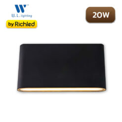 โคมไฟติดผนังภายนอก LED 20W W.L.LIGHTING WL-B34-20W-BK
