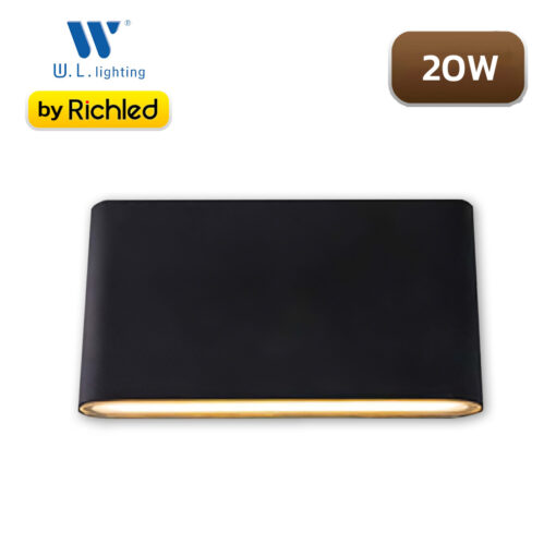 โคมไฟติดผนังภายนอก LED 20W W.L.LIGHTING WL-B34-20W-BK