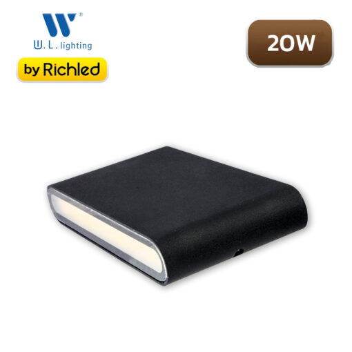 โคมไฟติดผนังภายนอก LED 20W W.L.LIGHTING WL-B34-20W-BK - Image 2