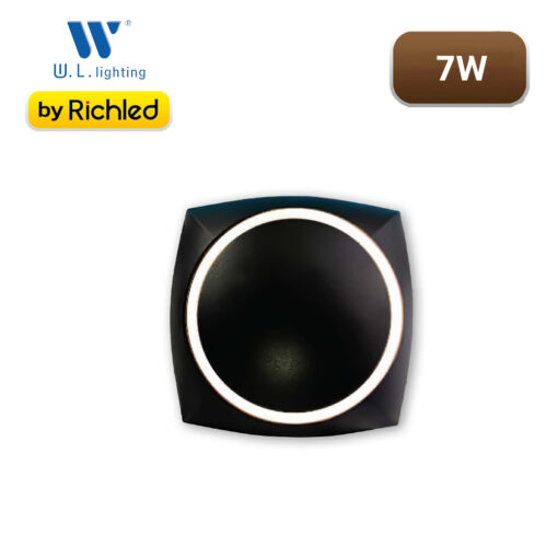 โคมไฟติดผนังภายนอก LED 7W W.L.LIGHTING WL-B37-7W-BK