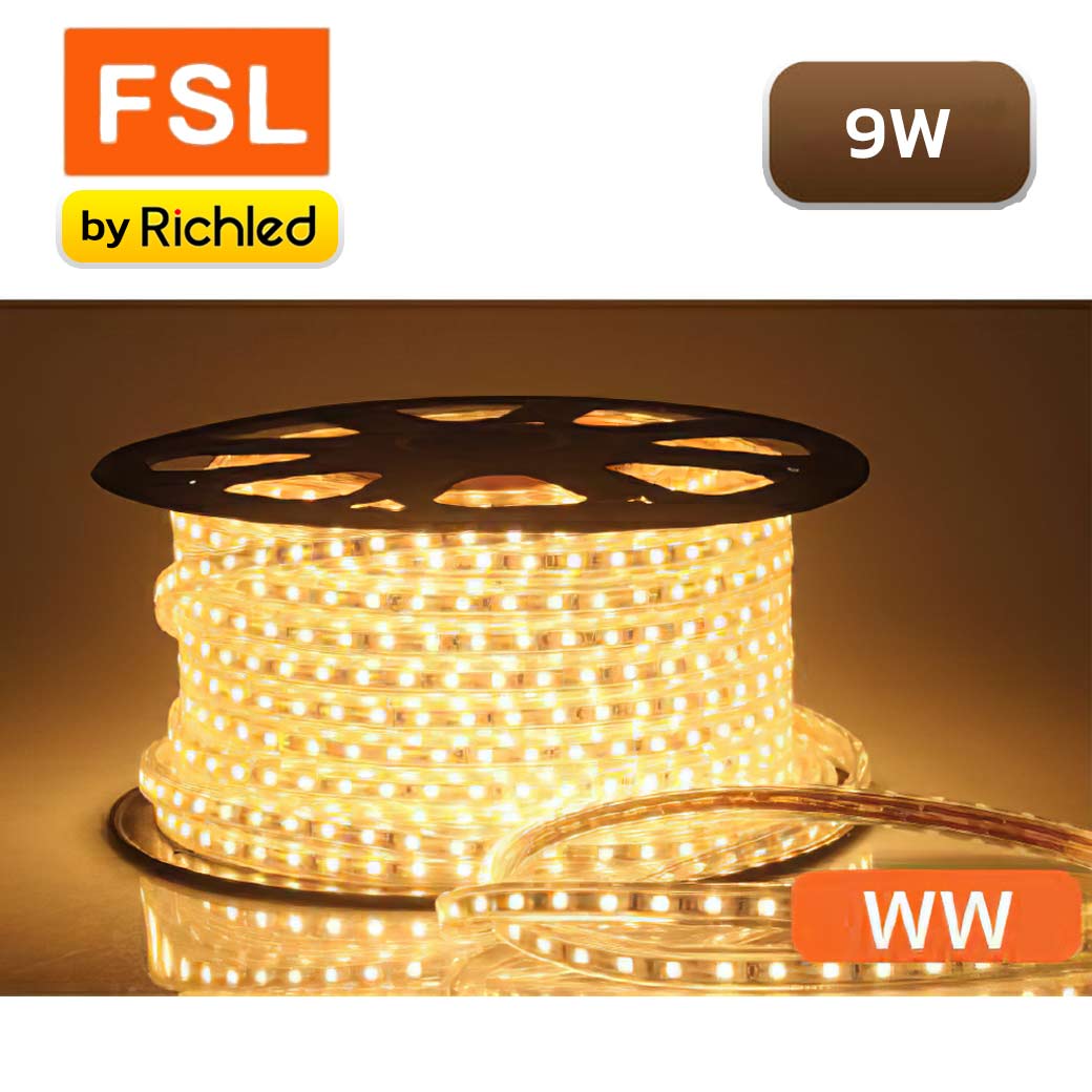 ไฟ Led เส้น Fsl 9W 50 เมตร แสง Warm White - Www.Richestsupply.Com - หลอดไฟ  Led สปอร์ตไลท์ โคมไฮเบย์ โคมไฟถนน ดาวไลท์ เสาไฟ