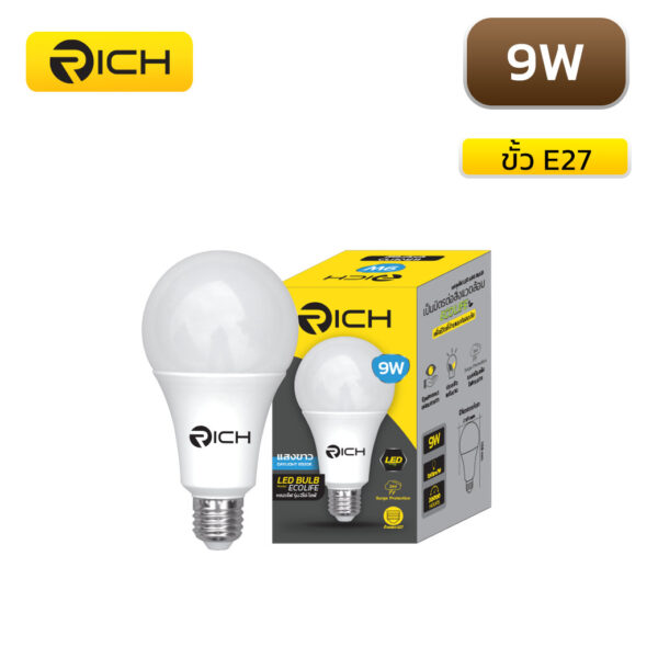 หลอดไฟ LED 9W RICH ECO LIFE