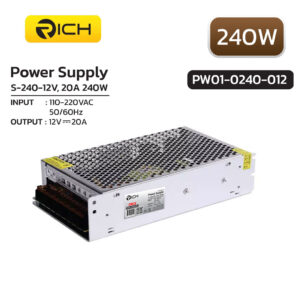พาวเวอร์ซัพพลาย RICH S-240-20V 15A 240W