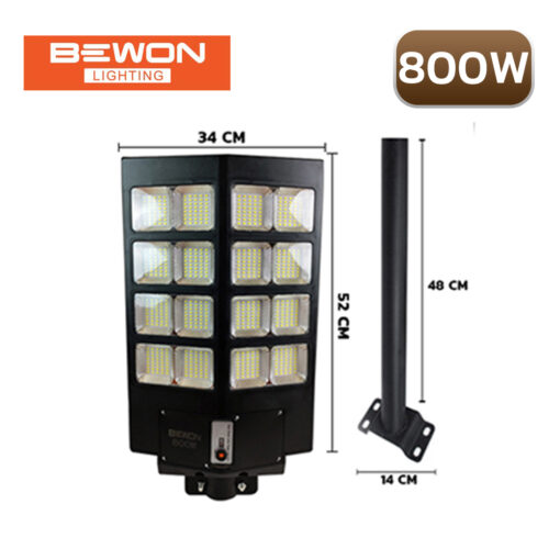 โคมไฟถนนโซล่าเซลล์ LED BEWON BUILD IN 800W - Image 2