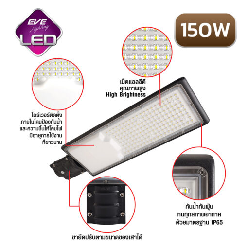 โคมไฟถนนLED WIDE 150W