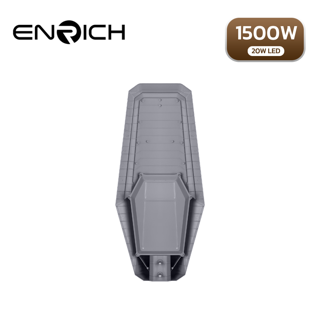 หลังโคมไฟถนนโซล่าเซลล์ LED ENRICH EN-1500