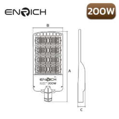 โคมไฟถนน-LED-STREETLIGHT-ENRICH-200W-รุ่น-FAMOUS
