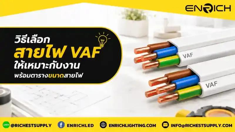 วิธีเลือกสายไฟ VAF ให้เหมาะกับงาน พร้อมตารางขนาดสายไฟ 1