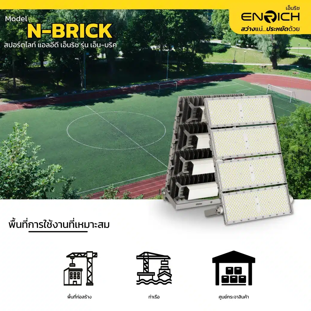 สปอร์ตไลท์ LED 1000W ENRICH N-BRICK 6 kV - Image 3